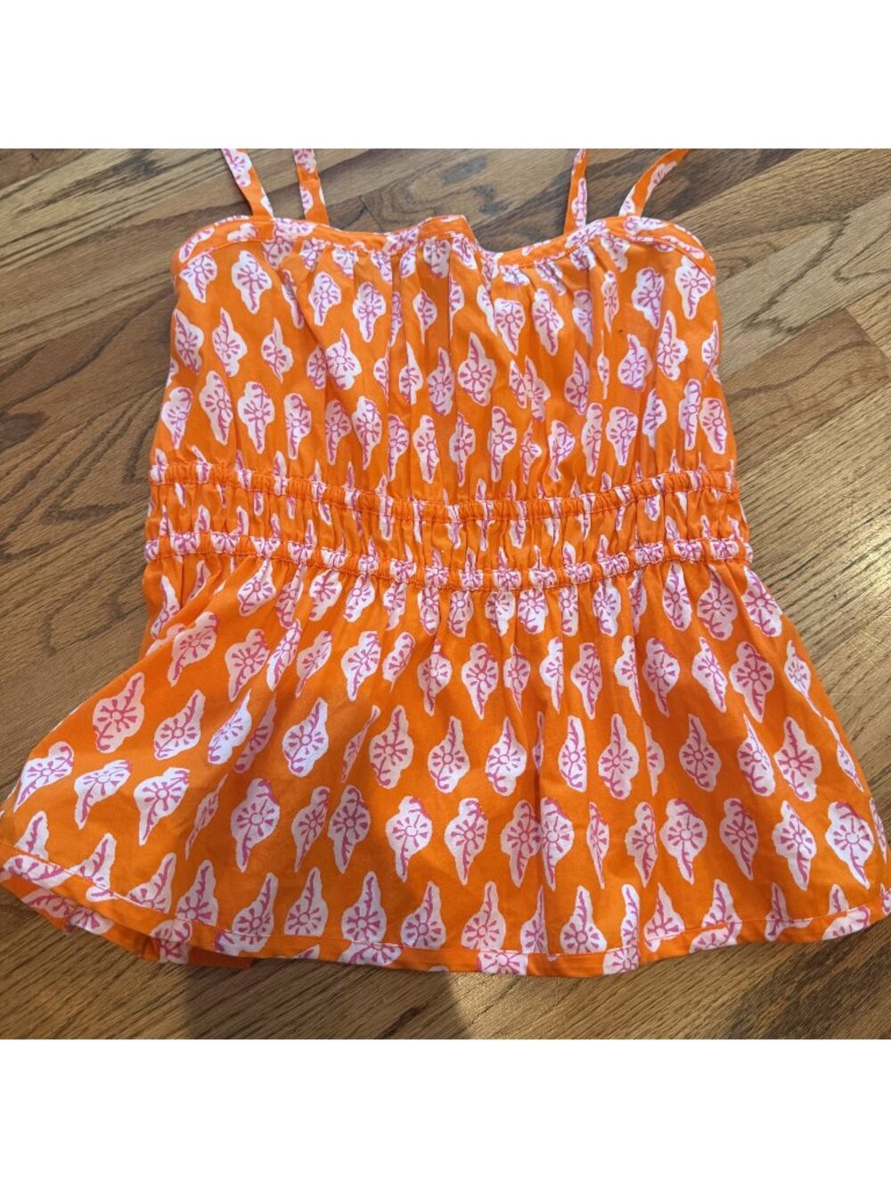 J CREW WOMENS ORANGE TANK SHIRT SIZE 6 ADJ STRAPS